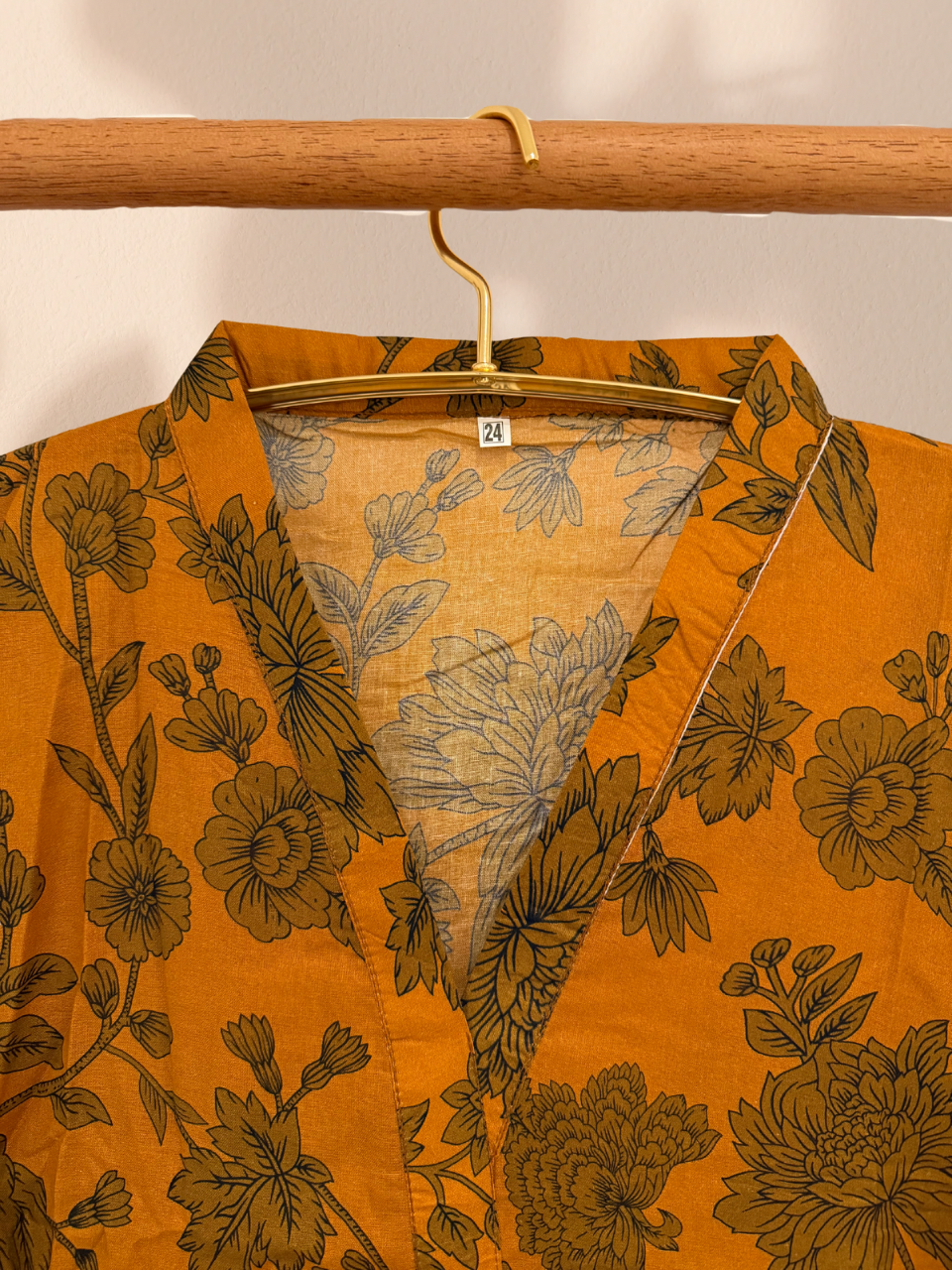 Outlet 4 - Orange 3 piece cotton suit - Khari XL