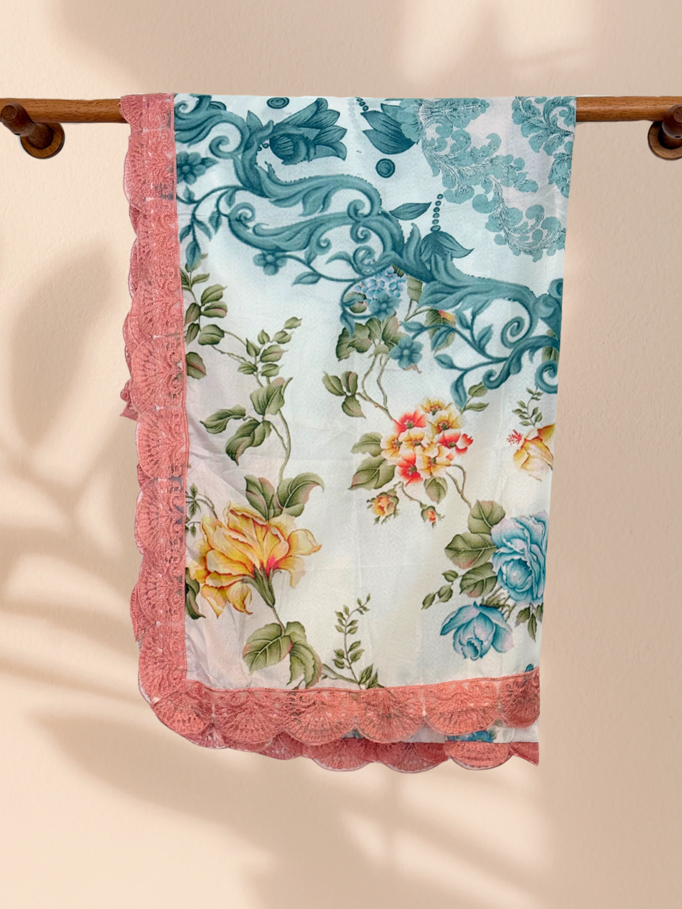 Iznik Inspired Embroidered Pink