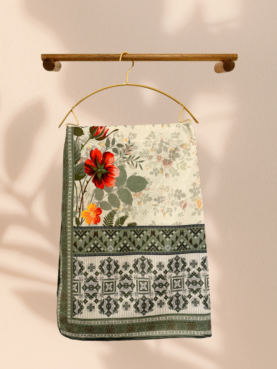 Outlet 1 - Mint green 3 piece cotton suit - Khari XL