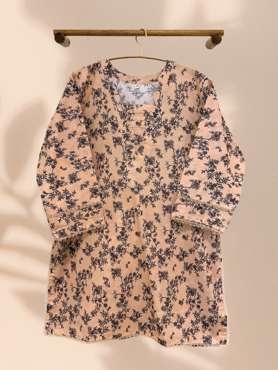 Peach & Cream Plus Size Readymade 3 piece suit - Khari XL