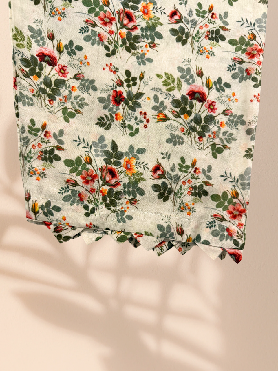 Green Floral Garden Plus Size Readymade 3 piece suit - Khari XL