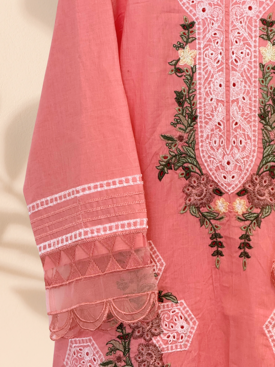 Iznik Inspired Embroidered Pink