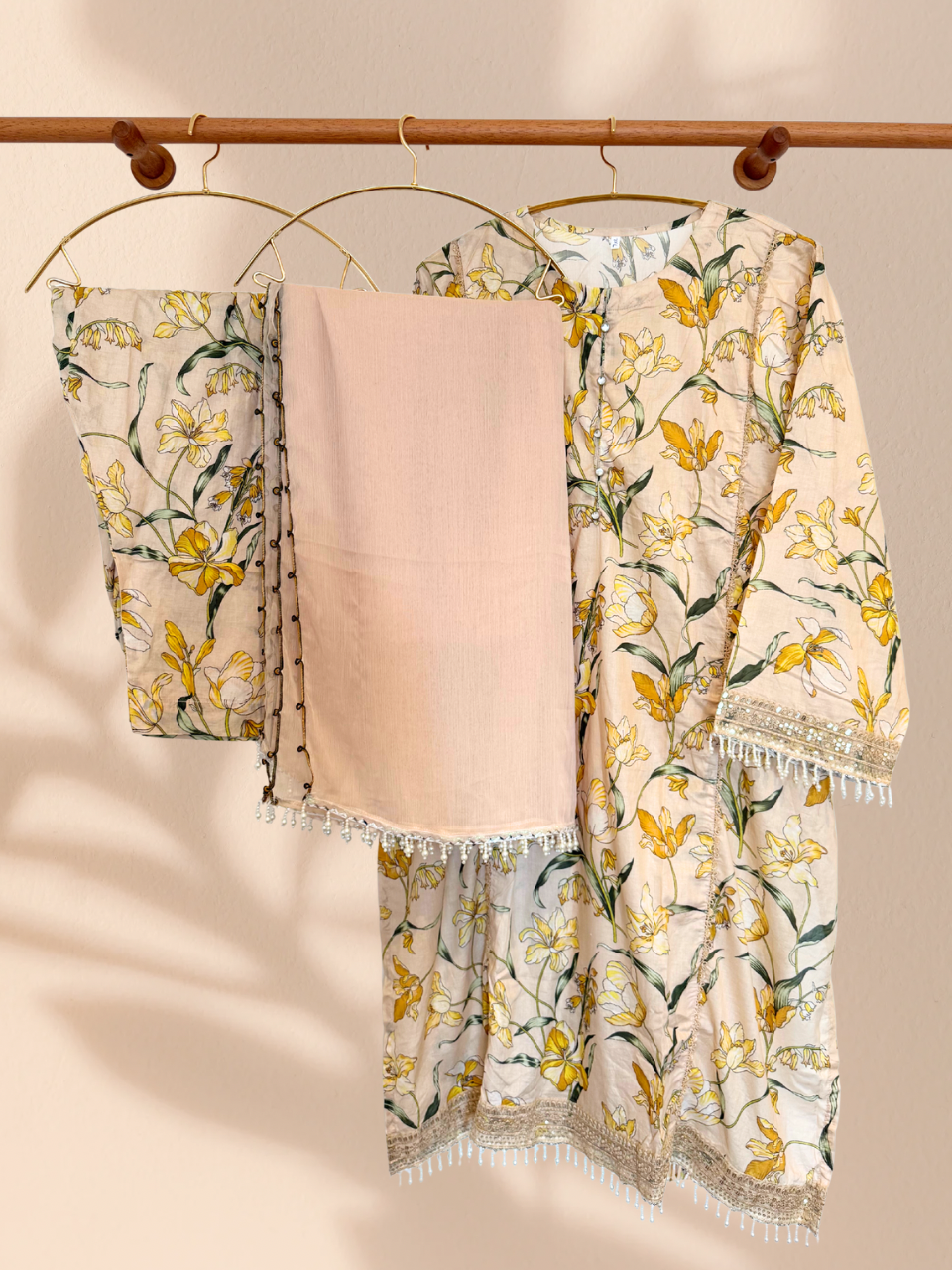 Butter Cream 3 Piece Lawn Suit