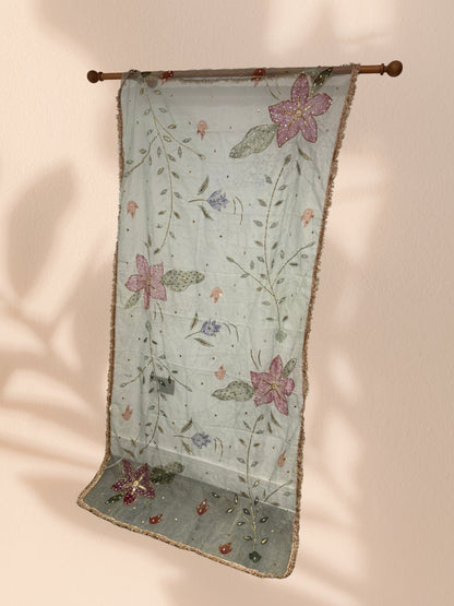 Abstract Handpainted Duppata