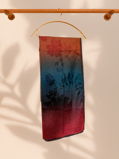 Baroque Inspired Vintage Bloom Plus Size Pakistani 3-Piece Suit – Kameez, Trousers & Dupatta | Khari XL UK