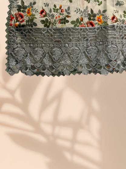 Outlet 3 - Mint Green 3 piece cotton suit - Khari XL