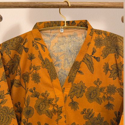 Outlet 5 - Orange 3 piece cotton suit - Khari XL