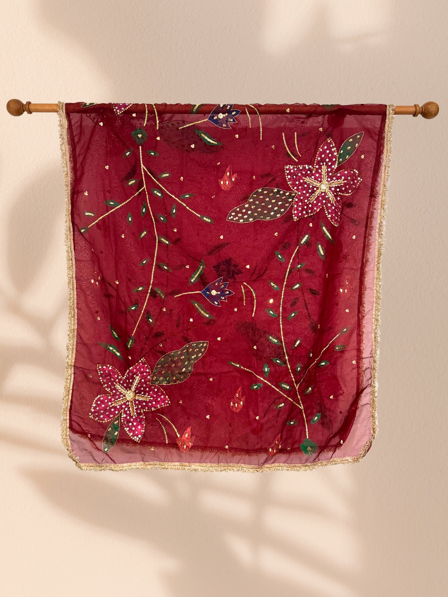 Abstract Handpainted Duppata
