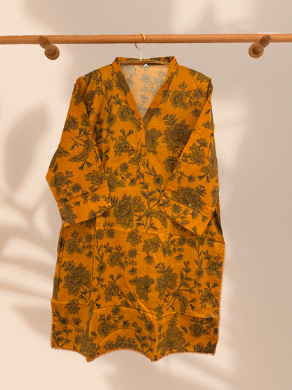 Outlet 3 - Orange 3 piece cotton suit - Khari XL