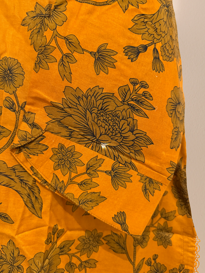 Outlet 3 - Orange 3 piece cotton suit - Khari XL