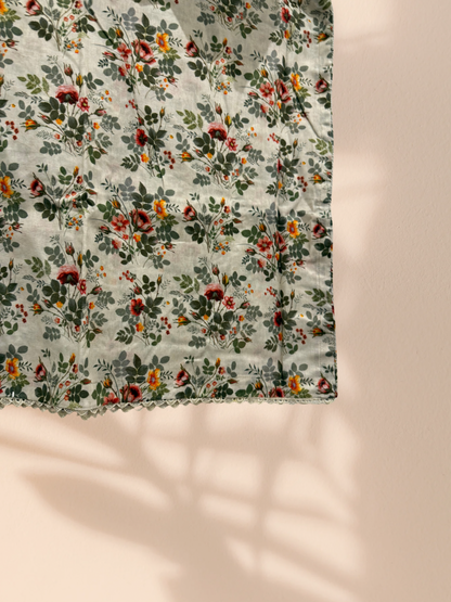 Outlet 1 - Mint green 3 piece cotton suit - Khari XL