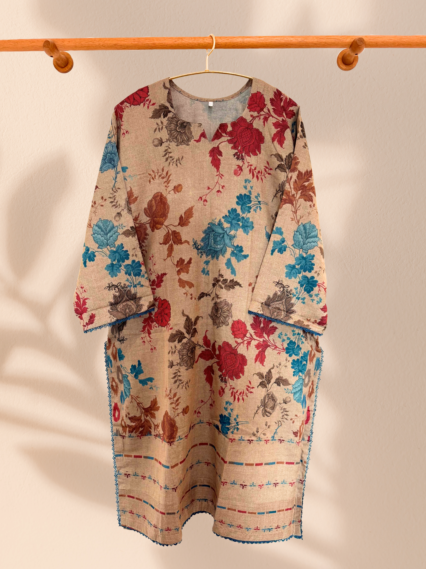 Baroque Inspired Vintage Bloom Plus Size Pakistani 3-Piece Suit – Kameez, Trousers & Dupatta | Khari XL UK