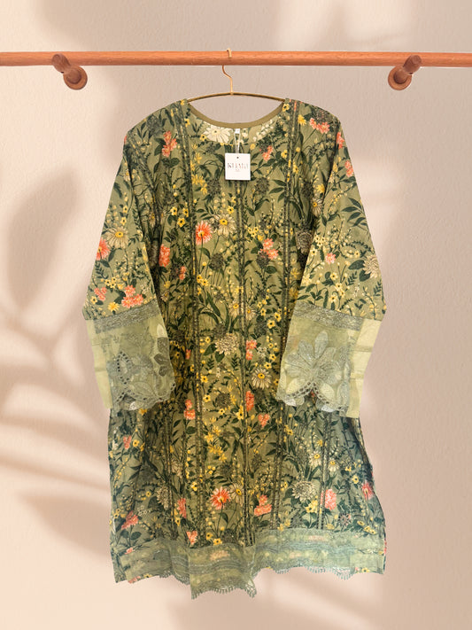 Maria B Inspired Forest Green Kameez
