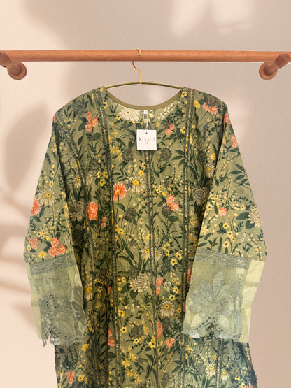 Maria B Inspired Forest Green Kameez