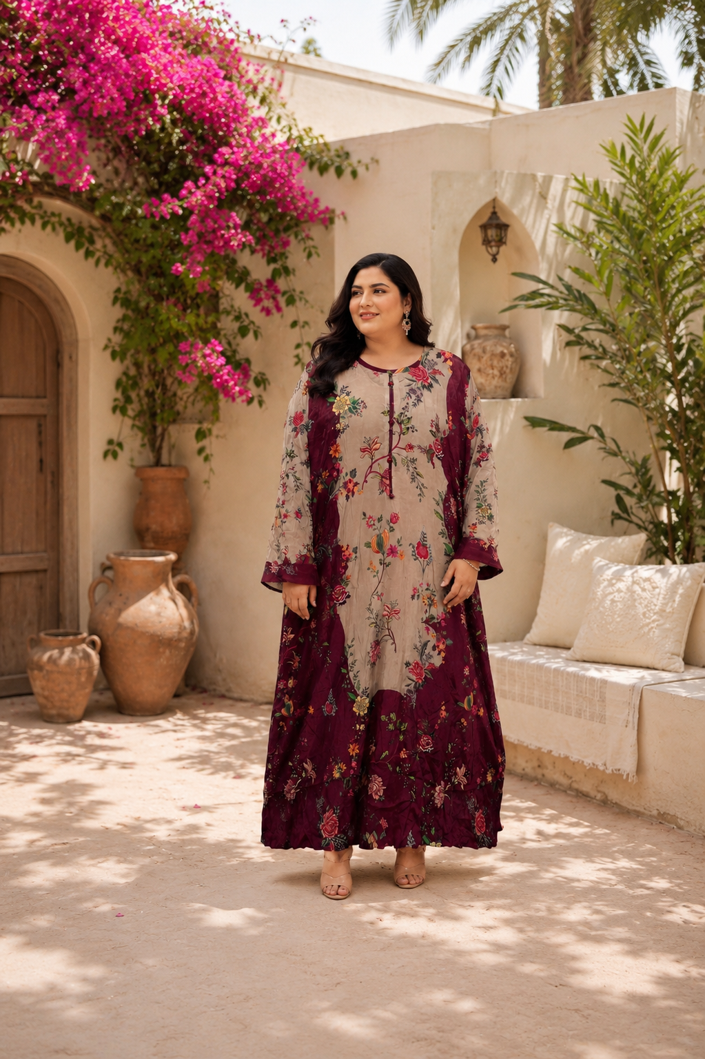 Russet Rose Kaftan Dress